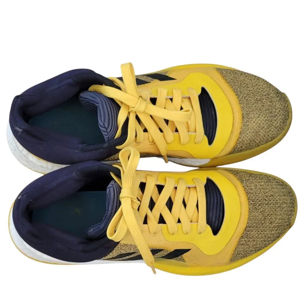 adidas Marquee Boost Low Men's Basketball Sneakers Yellow Black Size 11.5